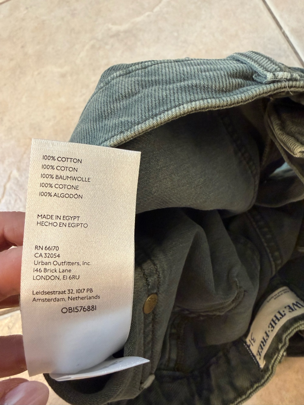Free People Beginners Luck Slouch Shorts in the color Army - Picture 7 of 7